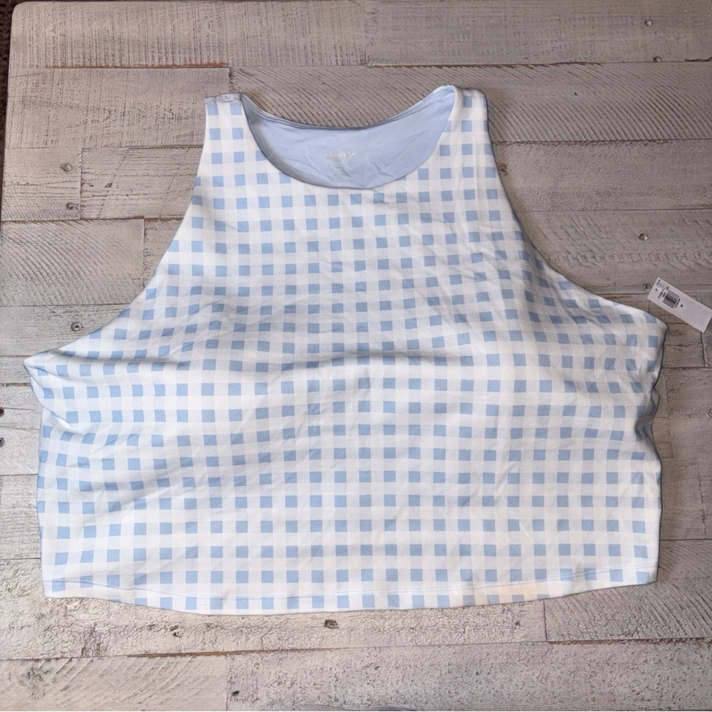 π Old Navy Active Womens Plus 3X Powersoft Built in Bra Athletic Tank Top Blue - Picture 15 of 15